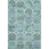 5' X 8' Teal And Aqua Medallion Washable Area Rug With UV Protection