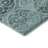 5' X 8' Teal And Aqua Medallion Washable Area Rug With UV Protection