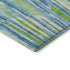 9' X 12' Aqua Green And Ivory Abstract Washable Area Rug With UV Protection