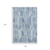 5' X 8' Blue And Ivory Abstract Washable Area Rug With UV Protection