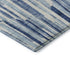 8' Blue And Ivory Abstract Washable Round Rug With UV Protection