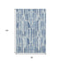 8' X 10' Blue And Ivory Abstract Washable Area Rug With UV Protection