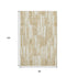 8' X 10' Gold Ivory And Beige Abstract Washable Area Rug With UV Protection