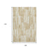 9' X 12' Gold Ivory And Beige Abstract Washable Area Rug With UV Protection