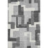 5' X 8' Gray Silver And Ivory Abstract Geometric Washable Area Rug With UV Protection