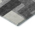 5' X 8' Gray Silver And Ivory Abstract Geometric Washable Area Rug With UV Protection