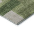 8' Green And Ivory Abstract Geometric Washable Round Rug With UV Protection