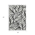5' X 8' Black And Beige Floral Washable Area Rug With UV Protection