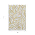 5' X 8' Gold And Beige Floral Washable Area Rug With UV Protection