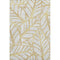5' X 8' Gold And Beige Floral Washable Area Rug With UV Protection