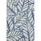 5' X 8' Navy Blue And Beige Floral Washable Area Rug With UV Protection