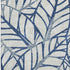 5' X 8' Navy Blue And Beige Floral Washable Area Rug With UV Protection