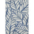 5' X 8' Navy Blue And Beige Floral Washable Area Rug With UV Protection