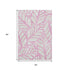 5' X 8' Pink And Beige Floral Washable Area Rug With UV Protection