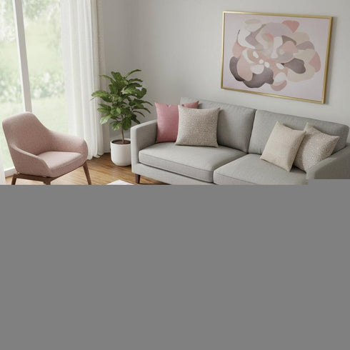 5' X 8' Pink And Beige Floral Washable Area Rug With UV Protection