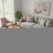 5' X 8' Pink And Beige Floral Washable Area Rug With UV Protection