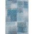 9' X 12' Denim Blue And Ivory Abstract Washable Area Rug With UV Protection