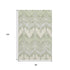 8' X 10' Artichoke Green And Ivory Ikat Washable Area Rug With UV Protection