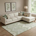 8' X 10' Artichoke Green And Ivory Ikat Washable Area Rug With UV Protection