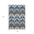 5' X 8' Blue Brown And Beige Ikat Washable Area Rug With UV Protection