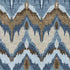 5' X 8' Blue Brown And Beige Ikat Washable Area Rug With UV Protection