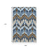 9' X 12' Blue Brown And Beige Ikat Washable Area Rug With UV Protection