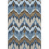 9' X 12' Blue Brown And Beige Ikat Washable Area Rug With UV Protection