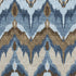 9' X 12' Blue Brown And Beige Ikat Washable Area Rug With UV Protection