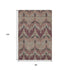8' X 10' Burgundy Beige And Charcoal Ikat Washable Area Rug With UV Protection