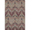 8' X 10' Burgundy Beige And Charcoal Ikat Washable Area Rug With UV Protection