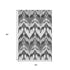5' X 8' Gray And Silver Ikat Washable Area Rug With UV Protection