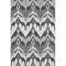 5' X 8' Gray And Silver Ikat Washable Area Rug With UV Protection