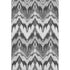 5' X 8' Gray And Silver Ikat Washable Area Rug With UV Protection