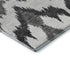 5' X 8' Gray And Silver Ikat Washable Area Rug With UV Protection