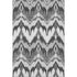 5' X 8' Gray And Silver Ikat Washable Area Rug With UV Protection