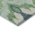5' X 8' Green And Ivory Ikat Washable Area Rug With UV Protection