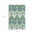 5' X 8' Green And Ivory Ikat Washable Area Rug With UV Protection