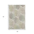 5' X 8' Beige Taupe And Green Floral Washable Area Rug With UV Protection