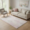 5' X 8' Pink Ivory And Blue Floral Washable Area Rug With UV Protection