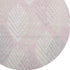 8' Pink Ivory And Blue Floral Washable Round Rug With UV Protection