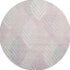 8' Pink Ivory And Blue Floral Washable Round Rug With UV Protection