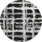 8' Black And Silver Striped Washable Round Rug With UV Protection