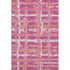 5' X 8' Blush Ivory And Orange Striped Washable Area Rug With UV Protection