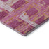 5' X 8' Blush Ivory And Orange Striped Washable Area Rug With UV Protection
