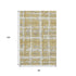 8' X 10' Gold Ivory And Gray Striped Washable Area Rug With UV Protection