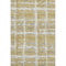 8' X 10' Gold Ivory And Gray Striped Washable Area Rug With UV Protection