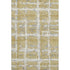 8' X 10' Gold Ivory And Gray Striped Washable Area Rug With UV Protection