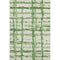 5' X 8' Green And Ivory Striped Washable Area Rug With UV Protection