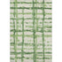 5' X 8' Green And Ivory Striped Washable Area Rug With UV Protection