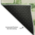 5' X 8' Green And Ivory Striped Washable Area Rug With UV Protection
